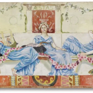 Peinture Fresque Renaissance : Après-midi sur le porche