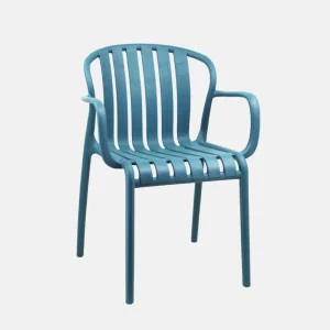 CHAISE D&rsquo;EXTERIEUR ACCOUDOIR BLEU