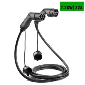 Câble de charge voiture électrique 7.2 kW 32A Type 2